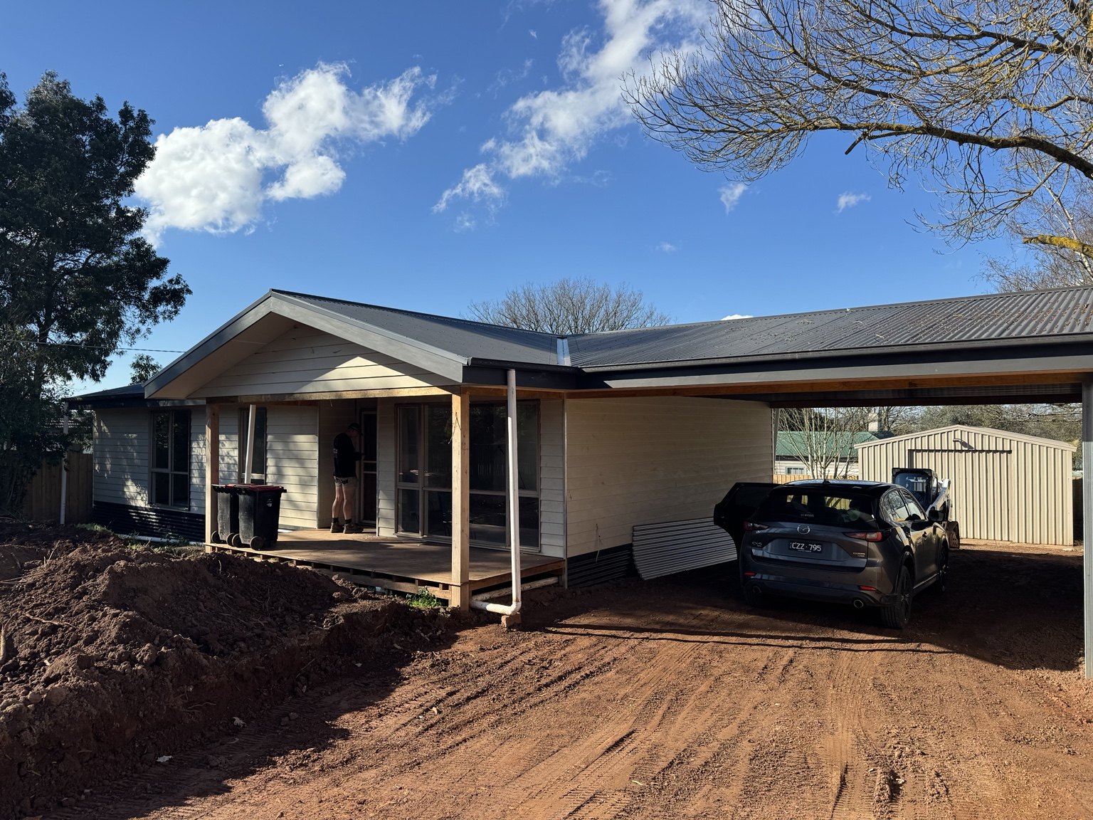 House verandah and adjoining carport